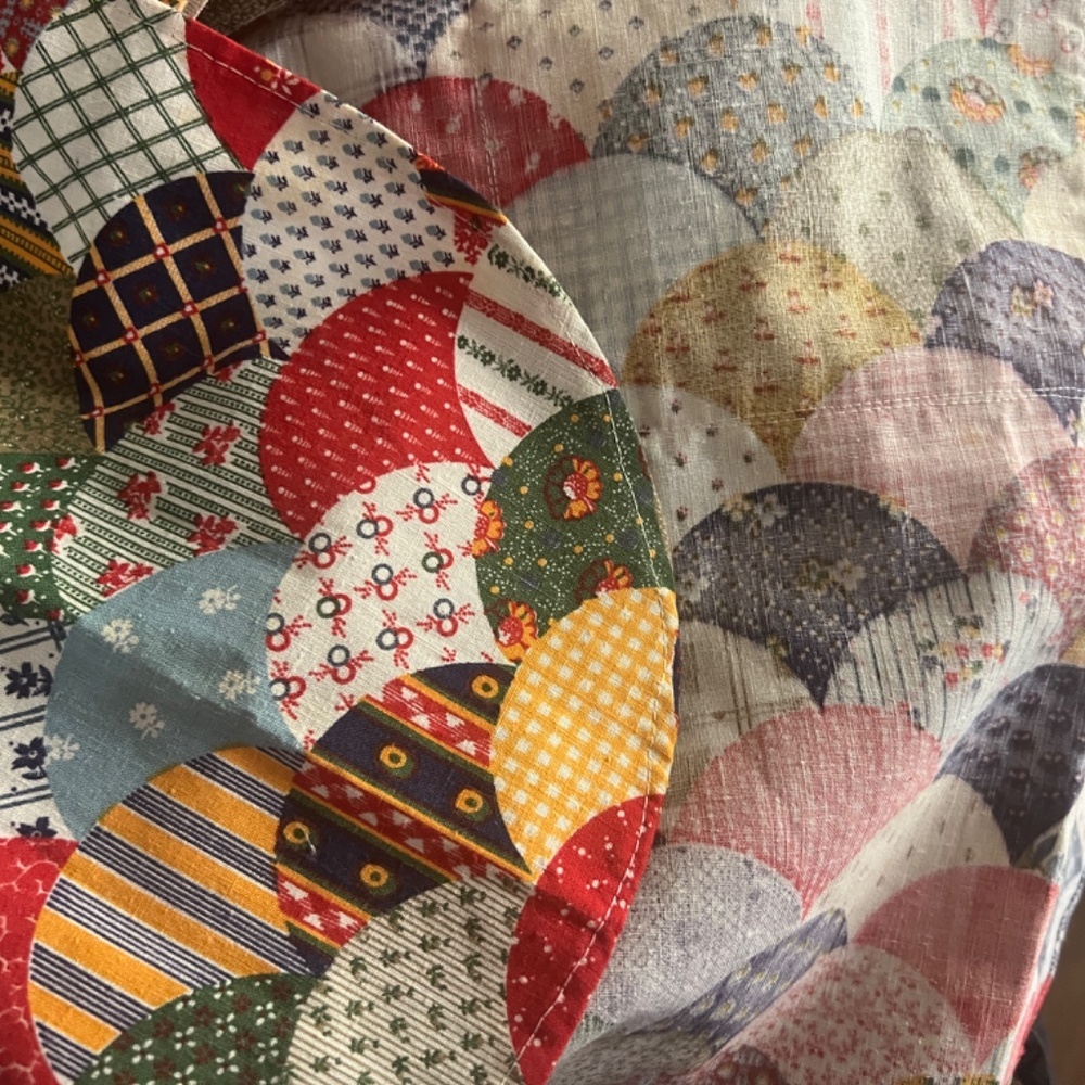 Pachwork looking cotton apron - so cute! - Picture 5 of 9